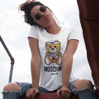 Дамски тениски Moschino принт Още модели, снимка 6 - Тениски - 36683608