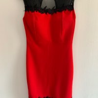 Много красива червена рокля с черна дантела, снимка 5 - Рокли - 29085304