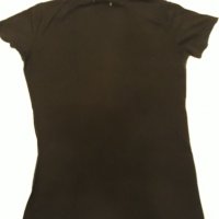 Тениска RIHANNA черен фон с камъни и моден принт, спортно-елегантна, еластан и памук, къс ръкав , снимка 8 - Тениски - 37415997