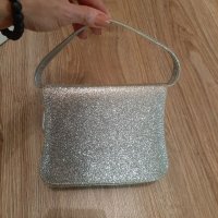 Малка сребърна чанта сребриста, снимка 9 - Чанти - 38408673