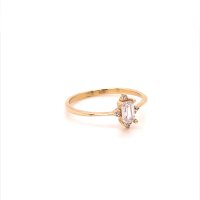 Златен дамски пръстен 1,34гр. размер:55 14кр. проба:585 модел:20047-3, снимка 2 - Пръстени - 42636929