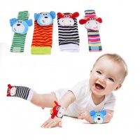 Детски играчки дрънкулки, комплект дрънкалка за крачета и китките, чорапки, снимка 1 - Дрънкалки и чесалки - 35108554