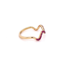 Златен дамски пръстен 1,33гр. размер:53 14кр. проба:585 модел:22112-6, снимка 2 - Пръстени - 44768688