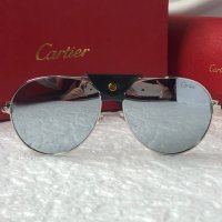 Cartier 2022 мъжки слънчеви очила с кожа, снимка 5 - Слънчеви и диоптрични очила - 37370352