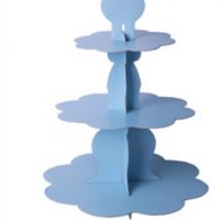 3 етажна Триетажна поставка стойка за мъфини картонена синя син цвят, снимка 1 - Други - 37613699