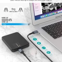 NIMASO кабел USB A към USB A, двукраен USB 3.0 кабел,100 см, снимка 4 - Кабели и адаптери - 42591348