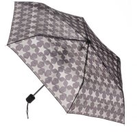 Детски ръчен сгъваем чадър за дъжд Grey Stars 24см, снимка 3 - Чадъри - 42877026