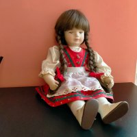 Колекционерска кукла Glorex Switzerland  46 см, снимка 10 - Колекции - 39543313