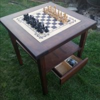 Маса с шахматна дъска, снимка 7 - Маси - 22901337