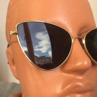Нови Дамски Слънчеви Очила Модерни Златни Черни Огледални Котешка Форма, снимка 12 - Слънчеви и диоптрични очила - 44446608