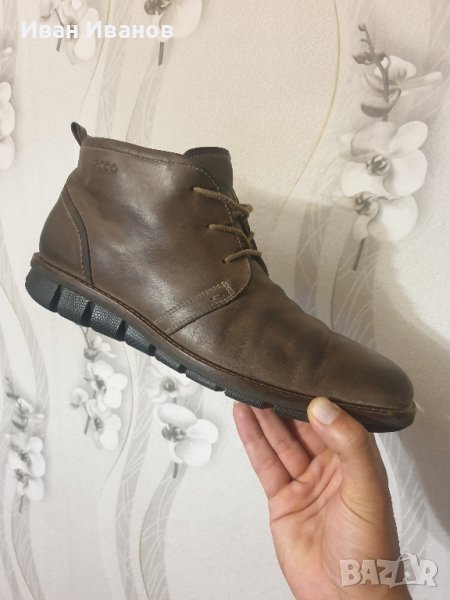 кожени обувки  Ecco Jeremy Hybrid Leather Boot Chukka  номер 45, снимка 1