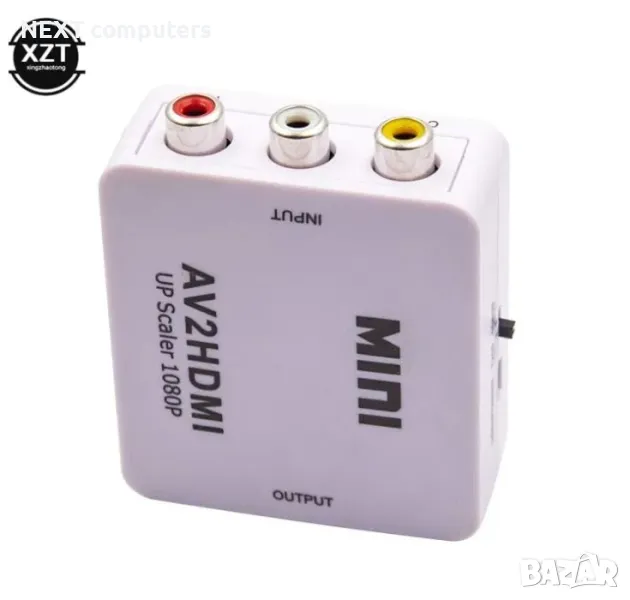 АКТИВЕН преходник AV,RCA(чинчове) към HDMI + Гаранция, снимка 1