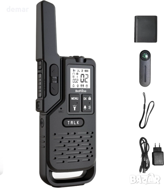 BelFone OG200 уоки-токи, обхват 8 км, 20 канала, IP54, 1 брой, снимка 1