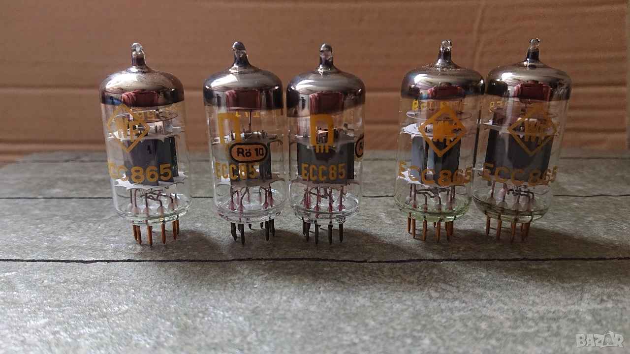 Нови радиолампи gold pin ECC865, ECC85. Използвани радиолампи gold pin ECC865. , снимка 1