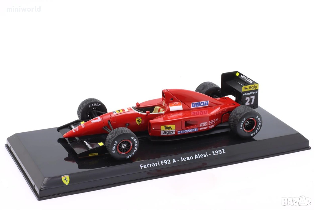 FERRARI F92 A n.27 Jean Alesi F1 1992 - мащаб 1:24 на IXO/Altaya моделът е нов в PVC дисплей-кейс, снимка 1