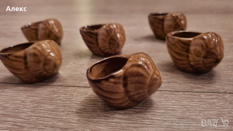 Френски порцеланови охлювчета за шот, 6бр– Неизползвани., снимка 1