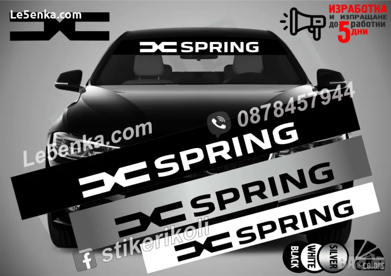 Сенник Dacia Spring стикери надписи, снимка 1
