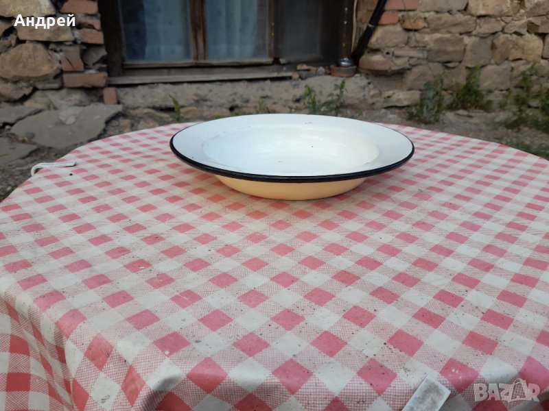 Стара емайлирана паница #11, снимка 1