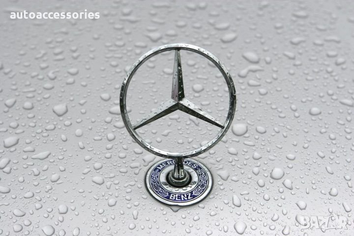 3000042876 Емблема преднен капак Mercedes-Benz "мерник" W202 W203 W210 W211, снимка 1