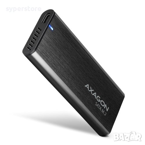 Външна кутия за хард диск Axagon EEM2-SBC, Черна,SSD, USB3.2 Gen 2 - M.2 SATA, SATA 6G, UASP, снимка 1