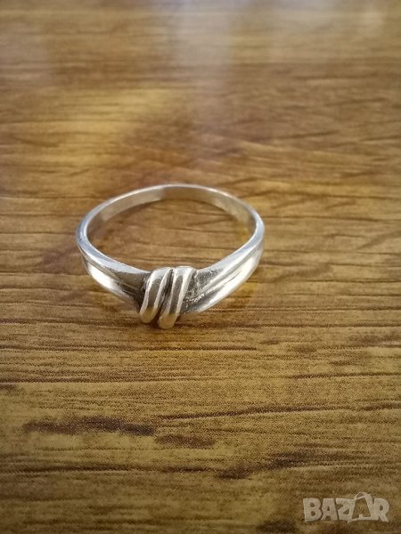 Сребърен пръстен - "възел", снимка 1