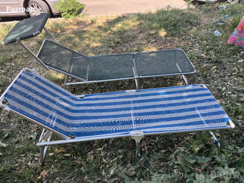 Сгъваеми шезлонги 2бр с шалтета , снимка 1