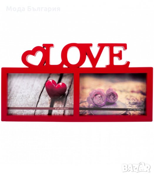 Червена рамка за снимки  "LOVE" , снимка 1
