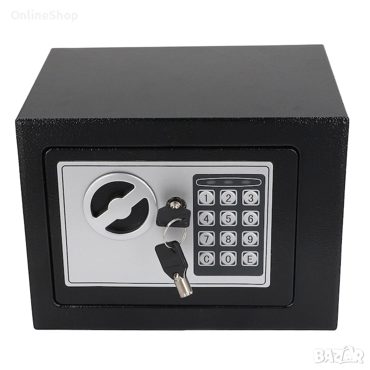Електронен сейф 230 х 170 х 170мм, черен, снимка 1