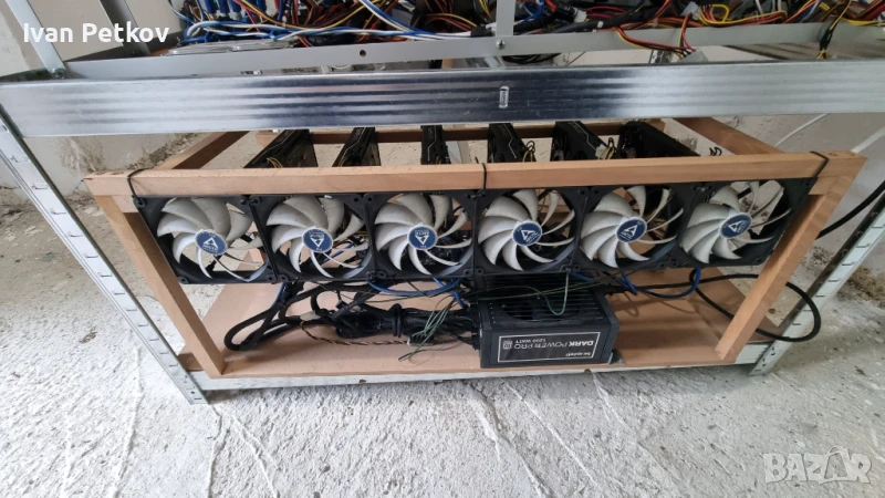 1x 580 8GB 5x 480 8GB Mining Rig Копачка за криптовалути, снимка 1