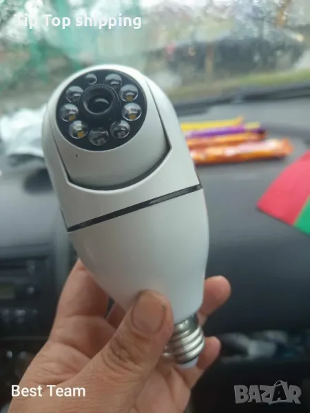 Куполна Wi-Fi камера под формата на крушка с широкообхватен ъгъл на видимост

ТОП цена 🎉 , снимка 1