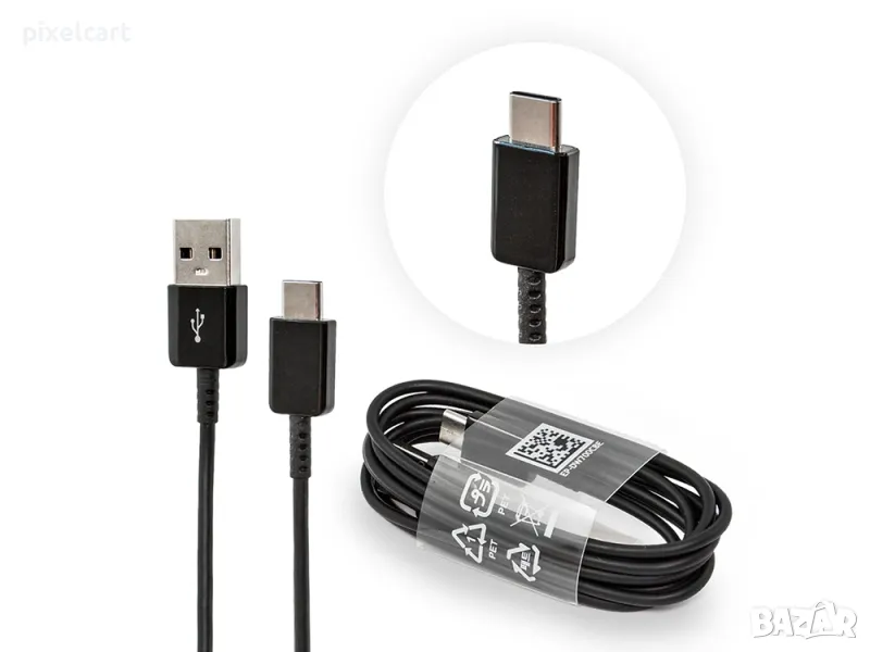 Оригинален Кабел Samsung EP-DW700CBE, Type-C, 1.5m, Черен, снимка 1