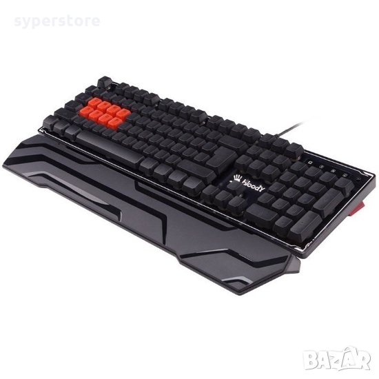 Клавиатура USB Геймърска A4Tech Bloody B3370R RGB Подсветка Полу-механична С подложка за китката , снимка 1