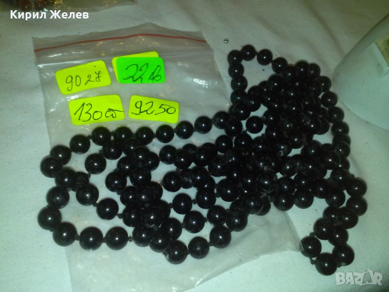 РЕТРО КОЛИЕ ЧЕРНИ ПЕРЛИ 9027, снимка 1