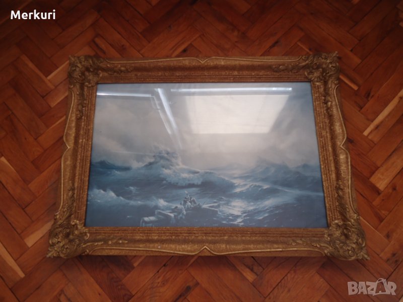 Красива литография ”Корабокрушение”, снимка 1