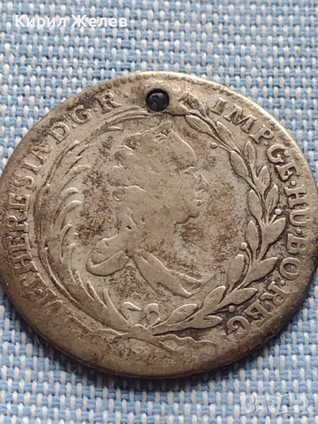 Сребърна монета 20 кройцера 1764г. Мария Терезия Виена Свещена Римска Империя 13720, снимка 1