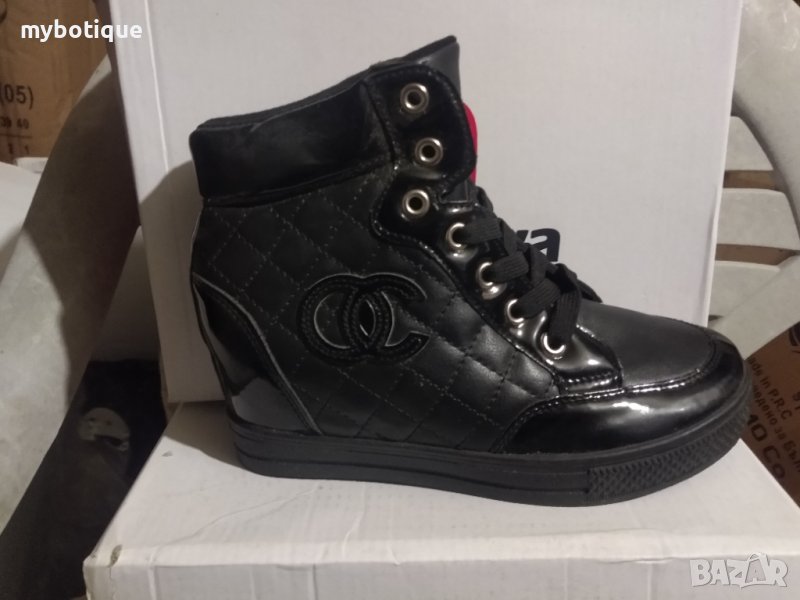 Дамски кецки на вградена платформа, снимка 1