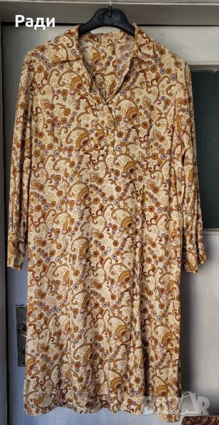 Продавам кафява рокля с дълъг ръкав, снимка 1