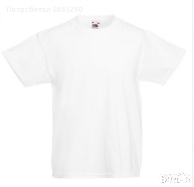 Детски бели тениски на едро 100% памук, снимка 1