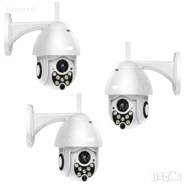 3БР. HAWKEYE 7LED PTZ FULL HD 2MP ВЪРТЯЩА КУПОЛНА КАМЕРА, снимка 1