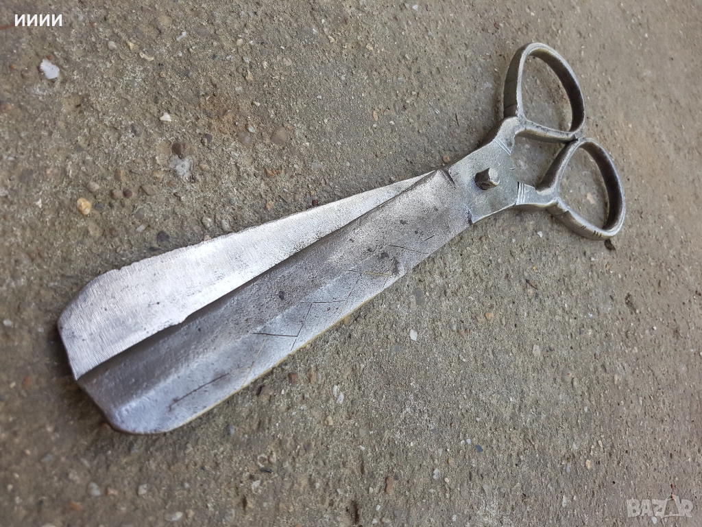 Майсторска ножица златни набивки 1866г, снимка 1