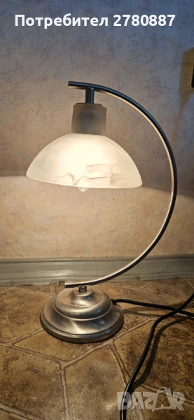 Елегантна Сива настолна нощна лампа – 41см , снимка 1