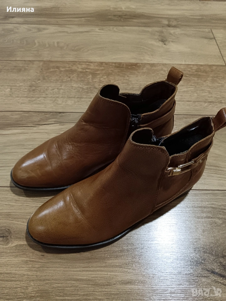 Боти естествена кожа 38 номер, снимка 1