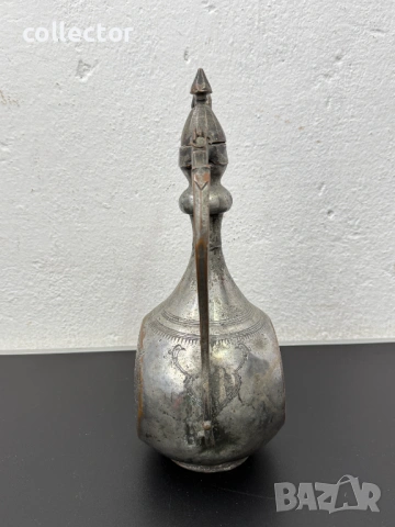 Автентичен османски ибрик с гравюри. №7844, снимка 9 - Антикварни и старинни предмети - 53096408