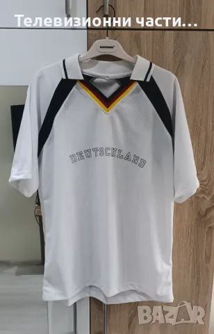 Футболна фен тениска фланелка с яка Germany Германия Deutschland отлична , размер L