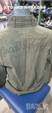 Мъжко яке спортно елегантно,тънко, памучен плат, брезентов цвят, снимка 8 - Якета - 49748124
