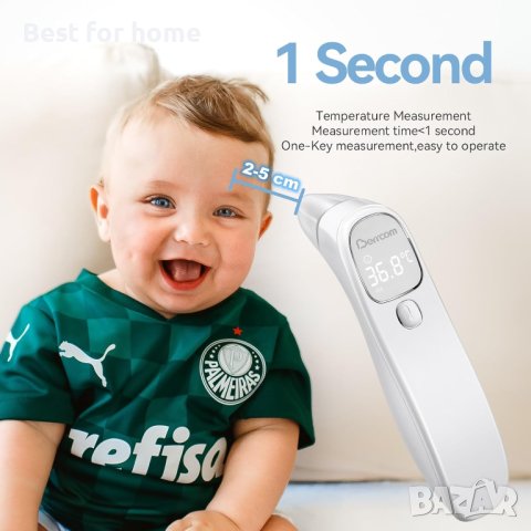 Berrcom термометър за чело и уши за възрастни и деца, цифров инфрачервен,Безконтактен,LED дисплей, снимка 8 - Други - 42920175
