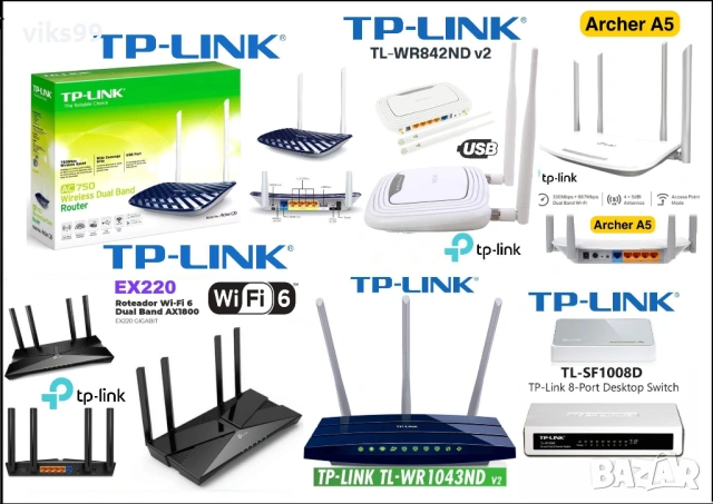 Wi-Fi Рутери и Суичове TP-Link