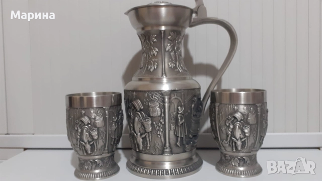 Комплект за вино от калай Antik*Vintage #114