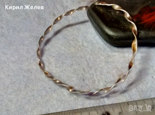 СТАРИННА СРЕБЪРНА ГРИВНА МНОГО ВИСОКА ПРОБА СРЕБРО РЕТРО ПЛЕТКА РЪЧНА МАЙСТОРСКА РАБОТА 37583, снимка 7 - Антикварни и старинни предмети - 48485600