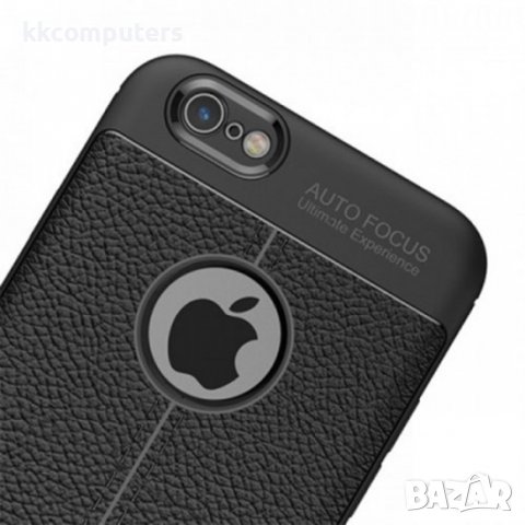 Силиконов кейс Litchi имитиращ кожа, За iPhone 11 Pro (5.8), Черен, снимка 2 - Калъфи, кейсове - 37817172